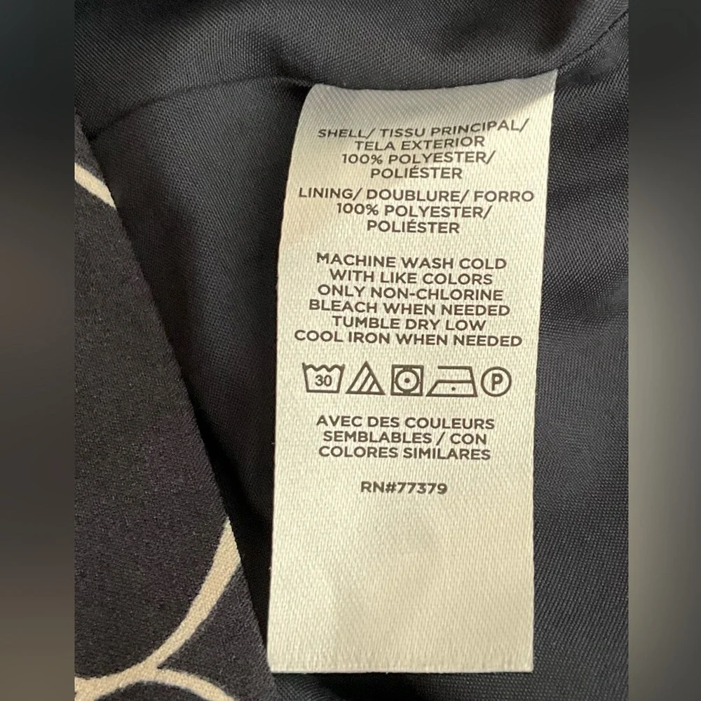 Ann Taylor Geo Tie Waist Flounce Pencil Skirt Size 6 - Picture 5 of 5